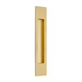 thumbnail image 1 of 10 in. Modern Rectangular Flush Pull, Satin Brass, 1 of 1