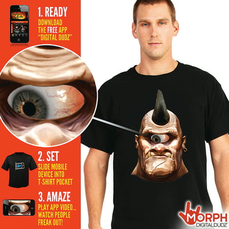 Digital Dudz Black One-Eyed Cyclops Halloween Adult Costume T-Shirt