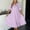 Purple, variant on Women's Casual Loose V-Neck Short-Sleeved Pajama Dress