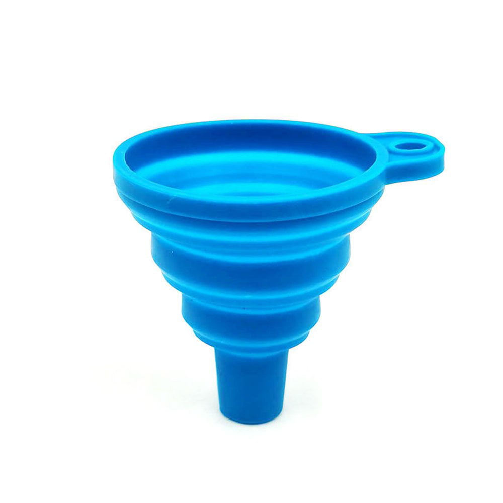 FLEXIBLE Silicone Collapsible Foldable Silicon Kitchen Funnel Hopper 
