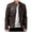 #001 Brown, variant on Mens Leather Jacket Real Lambskin Cafe Racer Style Leather Biker Jackets For Men Yellow M