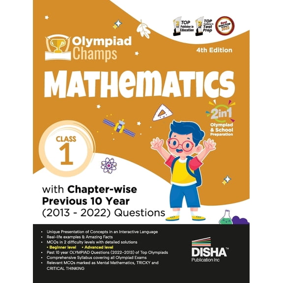 Olympiad Champs Mathematics Class 1 with Chapter-wise Previous 10 Year (2013 - 2022) Questions 4th Edition Complete Prep, (Paperback)