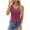 Wine, variant on aidice Tank Tops for Women Cotton Sleeveless Button Crewneck Tops Summer Vacation Beach Tanks Solid Color