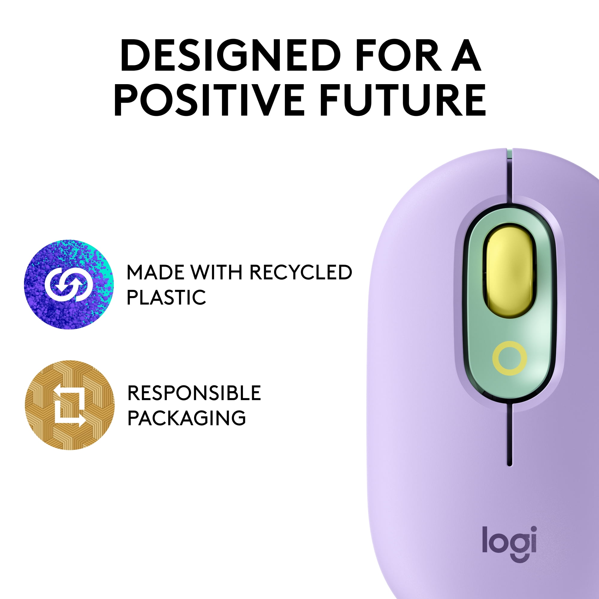 Logitech POP Mouse, Wireless Mouse with Customizable Emojis, SilentTouch Technology, Bluetooth, Daydream
