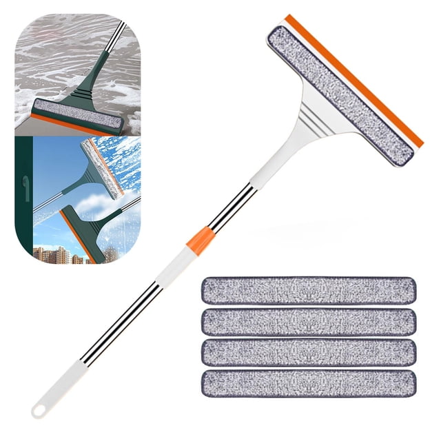 SuChun Cleaning Brush 2 In 1 Window Cleaning Kit Window Squeegee Cleaner Extendable Window Cleaner Tool Telescopic Window Cleaning Equipment