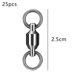 thumbnail image 2 of Conector de acero de alta resistencia, anillos soldados sólidos, eslabones giratorios para pesca en agua salada y dulce., 2 of 5