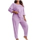 thumbnail image 5 of Pincandy Women's Plus Size Pajama Set - Crew Neck 3/4 Sleeve Top & Pants, Casual & Comfortable for Homewear, 5 of 5