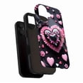 thumbnail image 3 of Romantic Hearts Floral Butterfly Decor iPhone Case for Couples Valentines Day Compatible with iPhone 11/12/13/14/15/16 (Pro Max/Plus), 3 of 9
