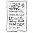 thumbnail image 2 of Wedding Anniversary 1 Corinthians 13 White 48 x 68 All Cotton Tapestry Throw Blanket, 2 of 3