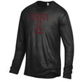 thumbnail image 2 of Men's Alternative Apparel Heathered Black Temple Owls Keeper Long Sleeve T-Shirt, 2 of 3