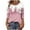 Pink Plus Size Blouse for Women_j, variant on CYMMPU Loose Fit Button up Crew Neck Tunic Tops Summer Trendy Shirts Floral Pattern Spring Tops Blouses for Women Dressy Casual 3/4 Sleeve Business Elegant Work Tops T-Shirts Purple S