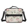 thumbnail image 2 of Pioneer Flower Floral Print Pattern Insulated Lunch Bag with Shoulder Strap and Bottle Holder,Bento School Lunch Bag Box,11x9.5x3.5 Inches, 2 of 4