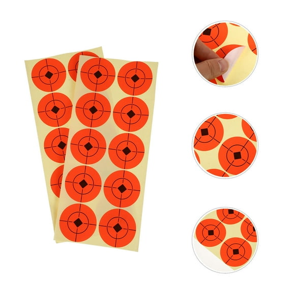 STRANDCHIC Indoor Outdoor Archery Training Paper Stickers Orange Adhesive Shoot Targets