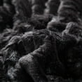 thumbnail image 4 of DaDa Bedding Luxury Midnight Black Sherpa Backside Faux Fur Throw Blanket (3), 4 of 6