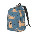thumbnail image 2 of Daiia French Bulldog Yoga Vintage Canvas Backpack for Men and Women ,Hiking Backpack,Travel Laptop Bag for School,Large Capacity Backpack, 2 of 8