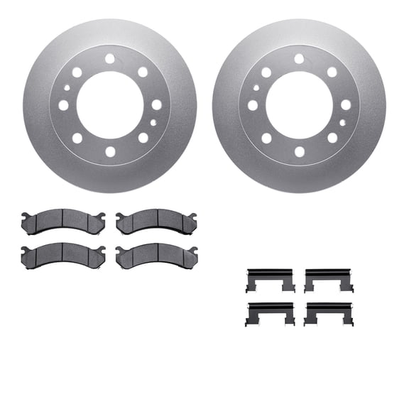 Dynamic Friction Company Front Geospec Brake Rotors with 5000 Advanced Brake Pads includes Hardware 4512-48130