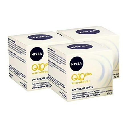 NIVEA Q10 Plus Anti-Wrinkle with SPF 15 Day Care Cream 50 ml (1.69 oz) - Pack of (Best Skincare For 50 Plus)