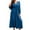 Blue, variant on Dresses for Women 2023 Women's Autumn and Winter Fashion Solid Color Cross V-neck Pleated Short Sleeve Dress Long Skirt Women's Plus Sheath Dresses, Style 26446, Green S