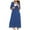 Blue, variant on Womens Dresses Rubehoow Coat Women's Zipper Front Robes Half Sleeve Bathrobe Full Length Soft Cotton Duster Coat With Pockets For Women 2024