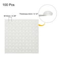 thumbnail image 2 of Cabinet Door Bumper, 100Pack 10x3mm Silicone Hemispherical Self-Adhesive Bumper Pads for Drawers Cupboard (Clear), 2 of 4