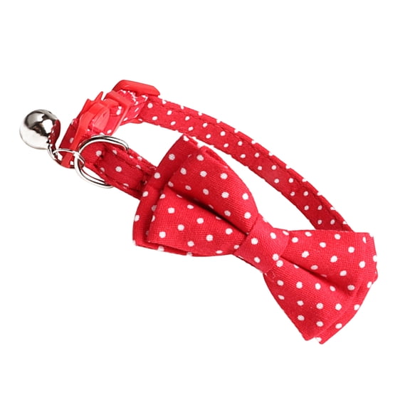CATIEBYE Red Bow Tie Collar for Dogs and Cats, Adjustable Pet Collar, Perfect Gift for Pet Owners, 1 Set