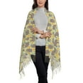 thumbnail image 2 of Honeii African bush elephant Print Scarf Oversized Scarf Tassel Fall Winter Thick Scarf Warm Shawl Women,Women's Scarves & Wraps, 2 of 8