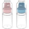 thumbnail image 1 of 2 oil bottles with raffia brush, oil bottle with silicone brush for grilling, fish and chicken, 1 of 4