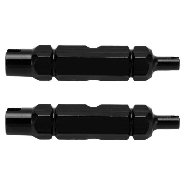 Llave de Boquilla de neumático de Bicicleta, Llave extractora de núcleo de válvula de Doble Cabeza precisa para válvulas Americanas para válvulas francesas Desmontables(6*2*1cm-Negro) EOTVIA NO