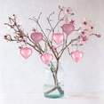 thumbnail image 3 of 6Pc Heart Ornaments, Valentines Tree Ornaments, Heart Shaped Baubles, Hanging Heart Decorations, Valentines Party Decor, Anniversary Party Decorations, Wedding Party Decor, 3 of 4