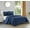 Dark Blue, variant on Lanco 3 Piece Quilt Set, Gold, Microfiber Double Pinsonic Quilting , Bed Size King , All Season Bedding Coverlet Set , Lightweight