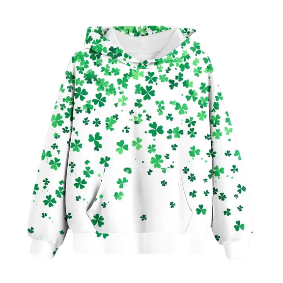 Lorytime Oversized Sweatshirts for Teen Girls St. Patricks Day Long Sleeve Tops Hoodies Pullover with Pockets Outerfits