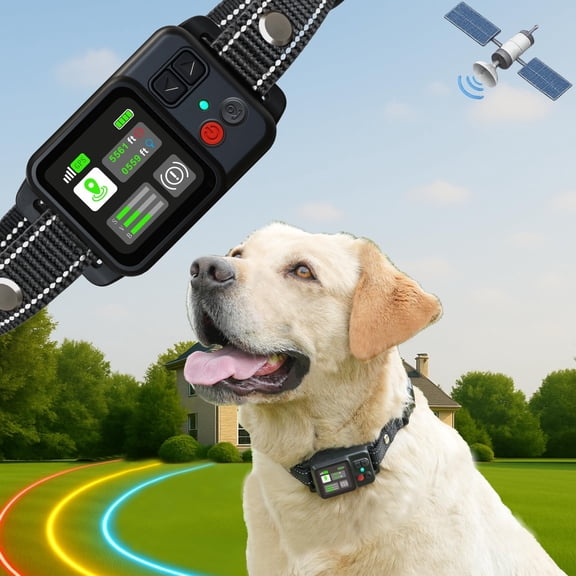 Open Box PRTRFLC GPS WIRELESS ELECTRIC DOG FENCE CIRCULAR WIRELESS DOG FENCE SYSTEM
