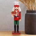 thumbnail image 4 of GETAJGHSD Wooden Nutcracker Decor Christmas Nutcracker Ornament Decorative Figurine for Families Collectors 1Set, 4 of 8