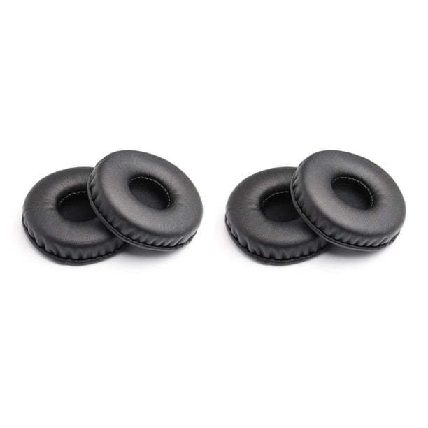 Inteprter Auriculares Almohadillas para los oídos Cojín Almohadillas de cuero Accesorios Protección Esponja Reemplazo para auriculares K518 Negro 2Conjunto