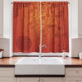thumbnail image 2 of Ambesonne Chinese Kitchen Curtains, Traditional Nature Art, 55"x39", Pale Orange Burgundy, 2 of 3