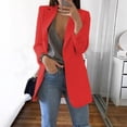 thumbnail image 2 of Womens Open Front Blazer Long Sleeve Solid Slim Fit Work Office Cardigan Jacket S-XXL, 2 of 6