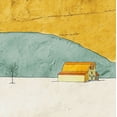 thumbnail image 2 of Mabat, Ynon 20x20 Black Ornate Wood Framed with Double Matting Museum Art Print Titled - Teal and Yellow Barn, 2 of 4