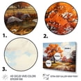 thumbnail image 3 of Designart "Orange Maple Trees Autumn Euphony" Floral Wall Art Living Room, 3 of 5