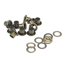 Uxcell 10.5 x 6 x 7mm Alloy Grommets Eyelets with Washers Bronze Tone 200 Set