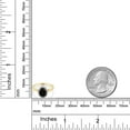 thumbnail image 4 of Gem Stone King 10K Two-Tone Gold Oval Black Onyx and White Diamond Women Halo Engagement Ring (2.00 Cttw), 4 of 6