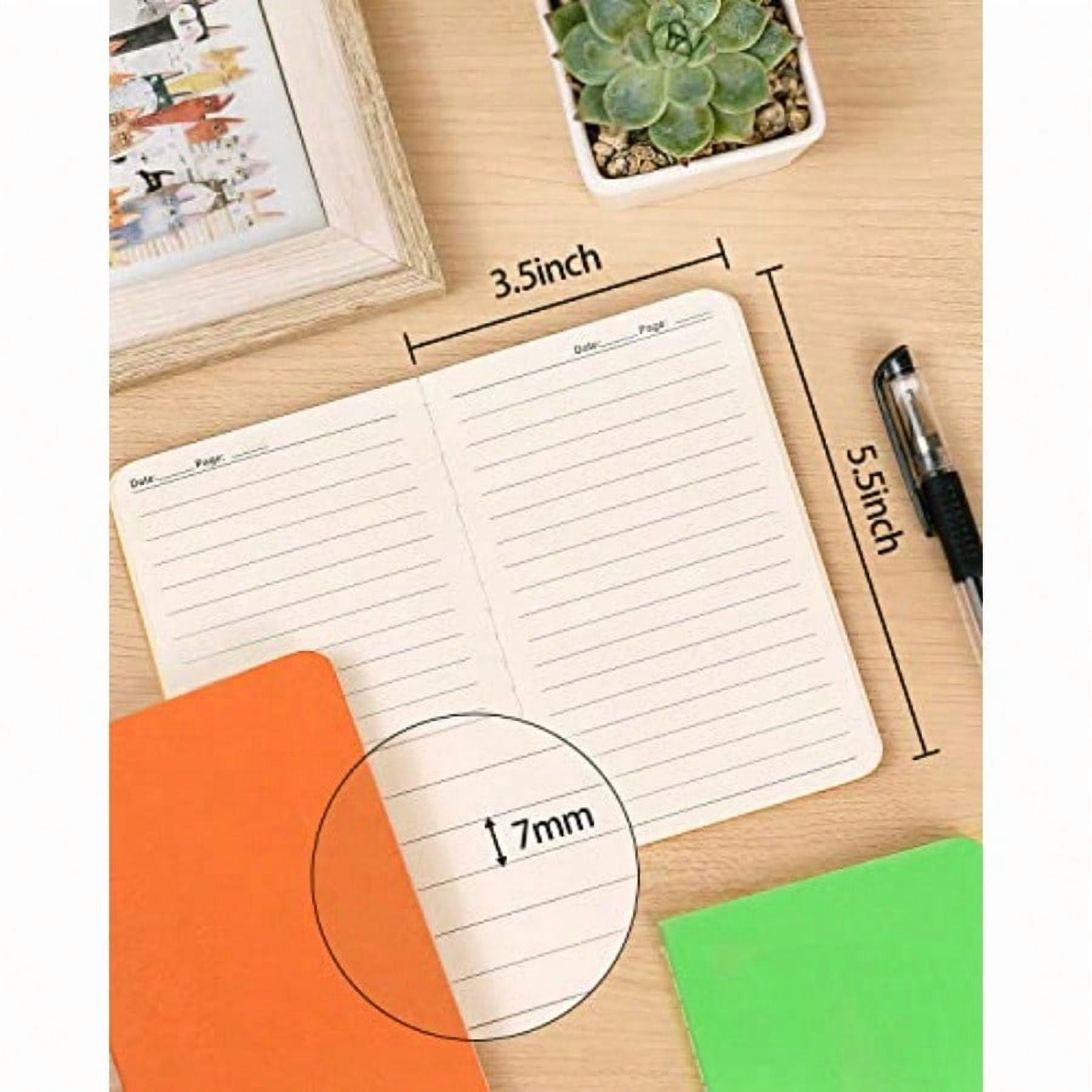 Small Lined Notepads Bulk 120 Pack Mini Journal Pocket Notebooks Set Colorful Cover Notebooks for 3.5 x 5.5 Inches 30 Sheets/60 Pages
