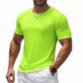 thumbnail image 4 of Kovlvoll Running Shirts for Men Lightweight Thin Mesh Breathable Comfy Crewneck Short Sleeve Workout Basic Tees Shirt, 4 of 7