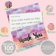 thumbnail image 3 of Thank You Cards Small Business Thank You for Supporting My Small Business Thank You Cards Watercolor with Gold Foil Hearts Accents 3.5 x 2 Inches 100 pcs 300GSM Card Stock by Modern 5th, 3 of 5