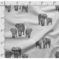 thumbnail image 2 of Soimoi Animals Print, Silk Fabric, Decor Sewing Fabric by The Yard 42 Inch Wide,Decorative Fabric for Shirts Suits Ties, Light Gray, 2 of 5