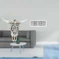 thumbnail image 2 of Reloj de pared digital Escultura de pared Resina Cabeza de Decoración de pared Patrón Diseño Estatua Multifuncional Adecuado para el hogar Oficin, 2 of 8