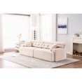 thumbnail image 5 of Apricot 4-seater Sofa with Breathable Cover and Comfortable Seating - Great for Relaxing in Entertainment Area, 5 of 6