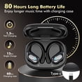 thumbnail image 3 of TRAUSI Wireless Earbuds, Sports Bluetooth Headphones, 80Hrs Playtime Ear Buds with LED Power Display, Noise Canceling Headset, IPX7 Waterproof Earphones for Workout/Running (Black), 3 of 7