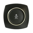 thumbnail image 4 of Hometrends Evening Blossom 4 Piece 8 Inch Square Stoneware Salad Plate Set in Black, 4 of 4