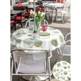 thumbnail image 5 of Outdoor Tablecloth with Umbrella Hole for Patio/Picnic/Party/Camping, Sage Green Polka Dots Waterproof Table Cloth Round Cover Washable, Modern Abstract Art (Dia 54"), 5 of 8