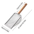 thumbnail image 3 of Long Handle Stainless Steel Cat Litter Scoop, Heavy Duty Solid Slotted Sifting Design, Fast Separation of Clean Litter, Ergonomic Handle Keeps Hands Clean, Smooth Easy to Rinse, for Pet Litter Boxes, 3 of 8